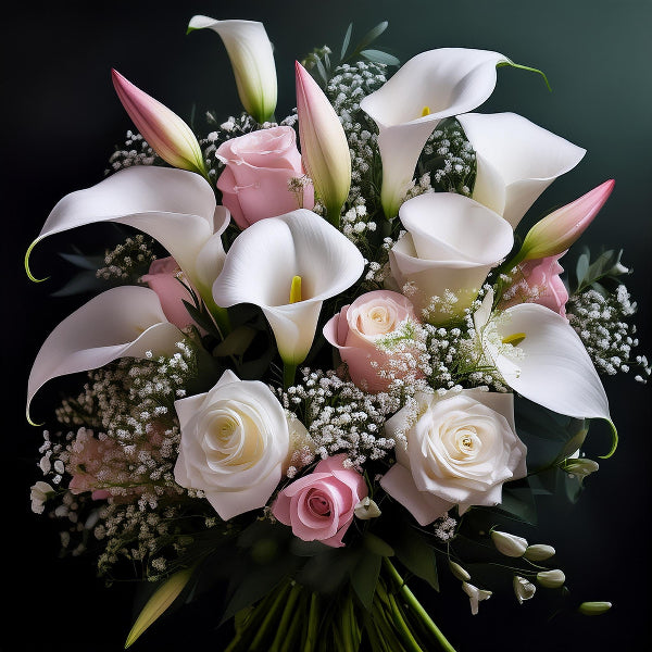 Blush Elegance Bouquet - TheFloralVibe