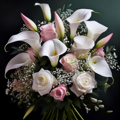 Blush Elegance Bouquet - TheFloralVibe